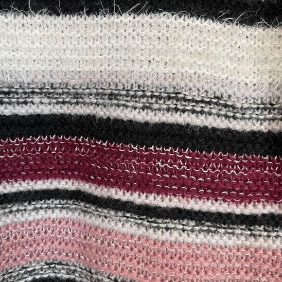 VENUS Sweater Women's Medium Multicolor Oversized Striped Long Sleeve Pullover - Picture 7 of 14